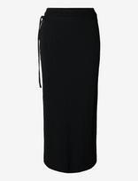 Selected - Slfcarly Mw Knit Ankle Skirt - Iki kelių ir midi sijonai - Juoda