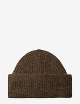 Selected - Slwlulu Wool Blend Knit Beanie Noos - Kepurė - Ruda