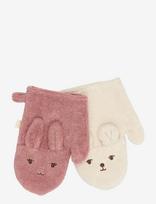 Fabelab - Bath Mitts - 2 Pack - Bear And Bunn - Audiniai - Rožinė