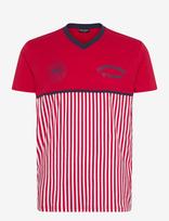 Hummel - Dbu 26 Fan 86 Block Cotton Tee Ss - Sportiniai futbolo marškinėliai - Raudona