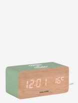 KARLSSON - Alarm Clock Block W. Phone Charger Led Jungle Green, White Led - Žadintuvas - Žalia