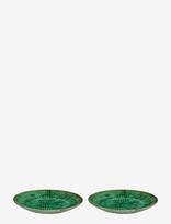 Serax - Plate L Green Verde Lanza Set/2 - Vakarienės lėkštės - Žalia