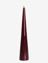 Sirius Home - Sille Lacquer, Bordeaux Coneshape - LED žvakė - Burgundiška splava