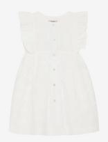 Huttelihut - Dress Ss Embroidery - Suknelė trumpomis rankovėmis - Balta