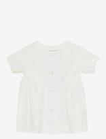 Huttelihut - Dress Ss Embroidery - Suknelė trumpomis rankovėmis - Balta