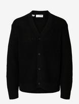 Selected - Slhdereck Ls Knit Struc Relaxed Cardigan - Megztinis - Juoda