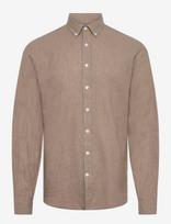 Lindbergh - Linen/Cotton Shirt L/S - Lininiai marškiniai - Smėlio