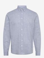 Lindbergh - Linen/Cotton Shirt L/S - Lininiai marškiniai - Mėlyna