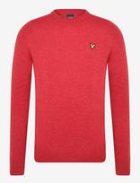 Lyle & Scott - Lambswool Blend Crew Neck Jumper - Apvalios apykaklės megztinis - Burgundiška splava