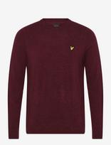 Lyle & Scott - Lambswool Blend Crew Neck Jumper - Apvalios apykaklės megztinis - Burgundiška splava