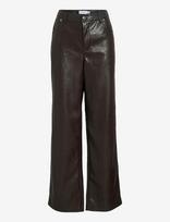 Vila - Vielana Hw Freya Loose Pants - Odinės tamprės-kelnės - Ruda
