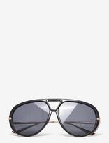 Gina Tricot - Bold Aviator Sunglasses - Aviator stiliaus akiniai nuo saulės - Juoda