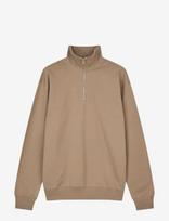 Mads Nørgaard - Light Terry Hans Half Zip Sweat - Megztinis su užtrauktuku - Ruda