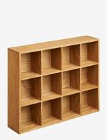 House Nordic - Silja - Wall Shelf, Oak Wood/Oak Veneer, Natural, 39X11X51 Cm - Lentyna