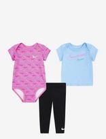 Nike - Nike 3 Pc Bodysuit Pant Set - Bodžių rinkinys - Rožinė