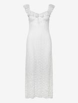 Gina Tricot - Frill Maxi Dress - Ilga suknelė - Balta