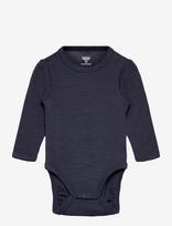 Hummel - Hmlmini Wool Solid Body L/S - Marškinėliai ilgomis rankovėmis - Tamsiai mėlyna