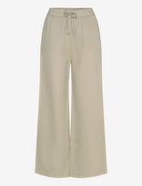 Filippa K - Gillian Linen Trousers - Plačios kelnės - Chaki spalva