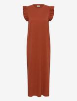 Kaffe - Kacelina Flounce Dress - Ilga suknelė - Raudona