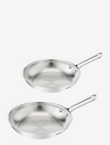 Tefal - Duetto On Fry Pan 2 Pcs. Set (Fp 24+28 Cm), Uncoated - Keptuvė - Sidabro