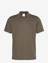 Calvin Klein - Ss Slim Supima Zip Polo - Marškinėliai trumpomis rankovėmis - Chaki spalva