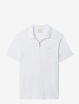 Calvin Klein - Ss Slim Supima Zip Polo - Marškinėliai trumpomis rankovėmis - Balta
