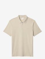 Calvin Klein - Ss Slim Supima Zip Polo - Marškinėliai trumpomis rankovėmis - Smėlio
