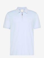 Calvin Klein - Ss Slim Supima Zip Polo - Marškinėliai trumpomis rankovėmis - Mėlyna