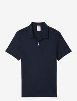 Calvin Klein - Ss Slim Supima Zip Polo - Marškinėliai trumpomis rankovėmis - Tamsiai mėlyna