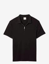 Calvin Klein - Ss Slim Supima Zip Polo - Marškinėliai trumpomis rankovėmis - Juoda