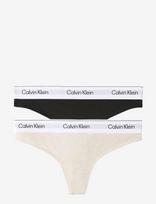 Calvin Klein - Thong 2Pk - Stringai - Juoda