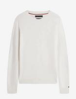 Tommy Hilfiger - Dc Cotton/Lyocell Cneck - Apvalios apykaklės megztinis - Balta