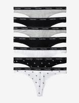 Calvin Klein - Thong 7 Pk - Stringai - Juoda