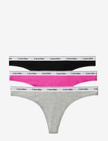 Calvin Klein - Thong 3Pk - Stringai - Marga / raštuota