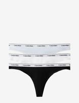 Calvin Klein - Thong 3Pk - Stringai - Juoda