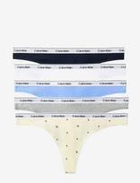 Calvin Klein - Thong 5 Pk - Stringai - Marga / raštuota