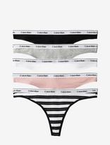 Calvin Klein - Thong 5 Pk - Stringai - Juoda