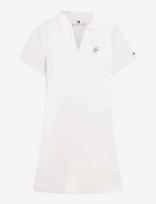 Tommy Hilfiger - Th Script Open-Nk Polo Drs - Trumpa suknelė - Balta
