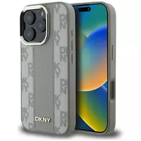 DKNY Checkered Pattern MagSafe Case for Apple iPhone 16 Pro - Beige
