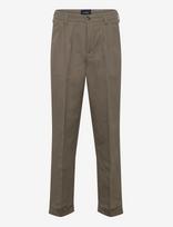 Lindbergh - Linen Blend Pleated Pants - Lininės kelnės - Chaki spalva