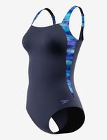 Speedo - Print Luna Lustre Swimsuit - Sportinis maudymosi kostiumėlis - Mėlyna