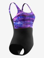 Speedo - Print Contour Eclipse Swimsuit - Sportinis maudymosi kostiumėlis - Violetinė
