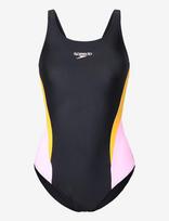 Speedo - Colourblock Splice Muscleback Swimsuit - Sportinis maudymosi kostiumėlis - Juoda