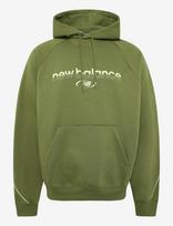 New Balance - Trackside Fleece Hoodie - Sportinis džemperis su gobtuvu - Žalia