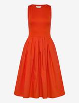 Gant - Jersey Woven Combo Dress - Iki kelių ir midi suknelės - Raudona