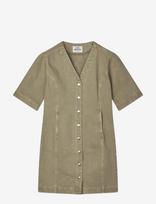 Mads Nørgaard - Soil Denim Vigga Dress - Trumpa suknelė - Chaki spalva