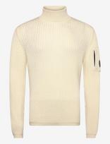 C.P. Company - Re-Wool Turtleneck Sweater - Golfo kelnės - Balta