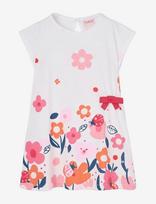 Boboli - Knit Dress For Girl -Bci - Suknelė trumpomis rankovėmis - Balta