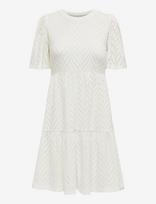 JDY - Jdycarla Cathinka S/S Dress Jrs Noos - Trumpa suknelė - Balta
