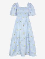 A-View - Cheri Fruit Dress - Iki kelių ir midi suknelės - Mėlyna